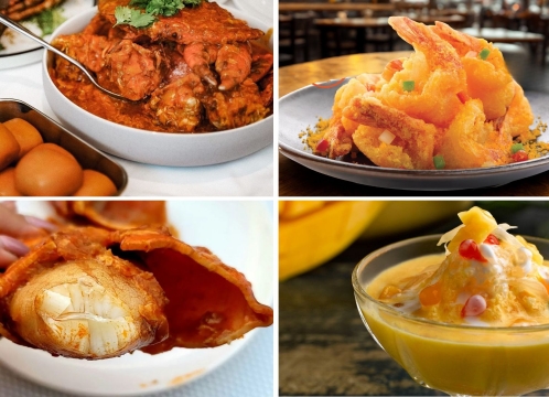 ジャンボレストランでチリクラブの夕食付き